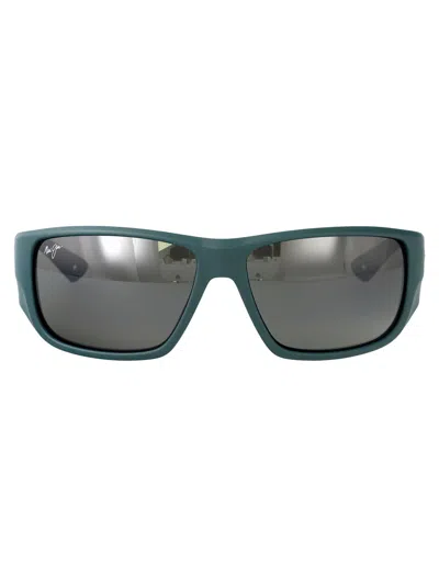 Maui Jim Squared Sunglasses 663 15 Grey Military Green
