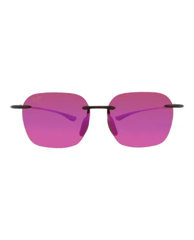 Pre-owned Maui Jim Squareframe Injected Sunglasses In Tortoise Tortoise Sunrise (p446/10m)