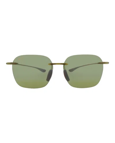 Maui Jim Square-frame Injection Sunglasses In Green