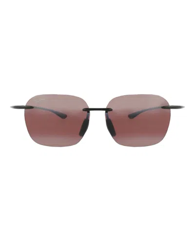 Pre-owned Maui Jim Squareframe Nylon Sunglasses In Black Black Rose (r446/02)