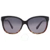 Maui Jim Starfish Neutral Grey Cat Eye Ladies Sunglasses Gs744-02t 56 In Black / Grey / Tortoise