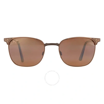 Maui Jim Stillwater Hcl Bronze Folding Unisex Sunglasses H706-16c 52 In Bronze / Gold