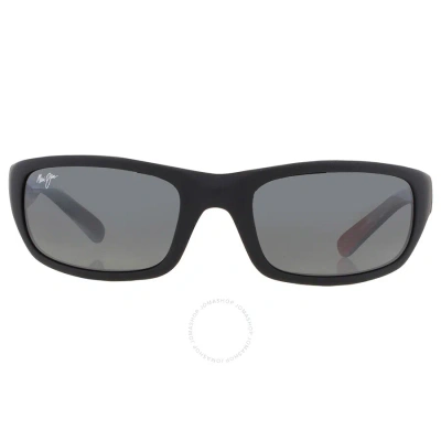 Maui Jim Stingray Neutral Grey Wrap Unisex Sunglasses 103-02hw 55 In Black / Gray / Grey
