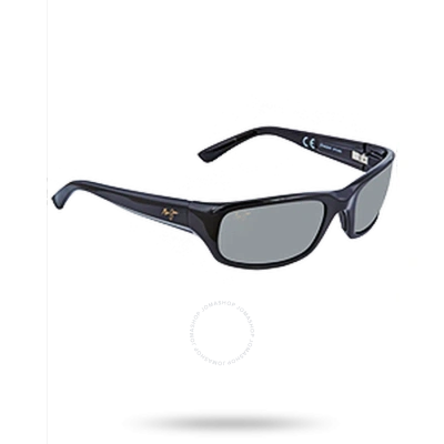 Maui Jim Stingray Polarized Grey/mirror Wrap Men's Sunglasses 103-02 55 In Black