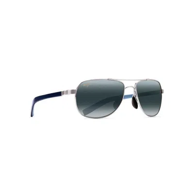 Maui Jim Stylish Silver Sunglasses For Men | Neutral Grey Lenses | Year-round Accessory In Gray