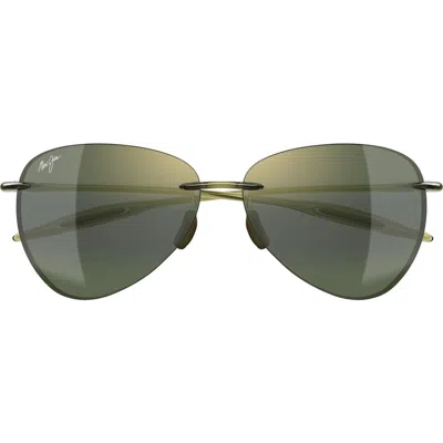 Maui Jim Sugar Beach 62mm Polarizedplus2® Round Sunglasses In Green