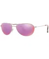 Maui Jim Aviator-frame Titanium Sunglasses In Pink Shiny,pink Mir Pol