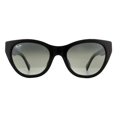Pre-owned Maui Jim Sunglasses Capri Gs820-02n Black With Transparent Gray Gray Polarized