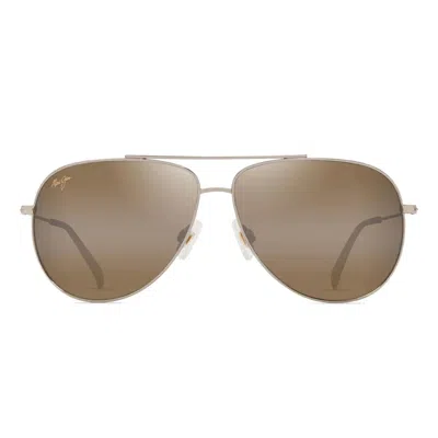 Maui Jim Sunglasses Hauoli Xl H674 16 B Gold/brown Unisex Polarized