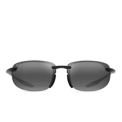 Maui Jim Sunglasses Ho'okipa Ultra Af 677 02 Matte Black/grey Unisex Polarized In Gray