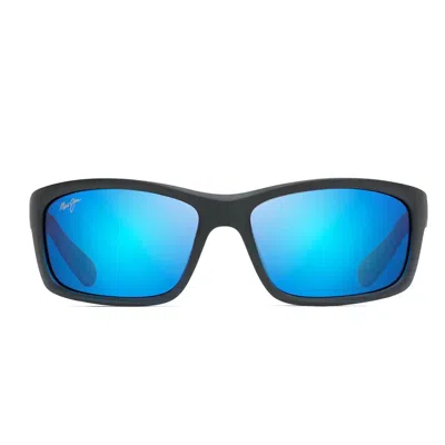 Maui Jim Sunglasses Kanaio Coast B766 08 C Black/blue Mirrored Unisex Polarized