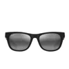 Maui Jim Kaulike 53mm Polarizedplus2® Rectangular Sunglasses In Black