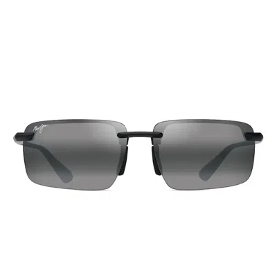 Maui Jim Sunglasses Laulima 626 02 Black/grey Unisex Polarized In Gray