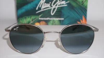 Pre-owned Maui Jim Sunglasses Northstar Mb-bg Silver Blue Polar Mj757-17m 48 21 145 In Blue Polarized
