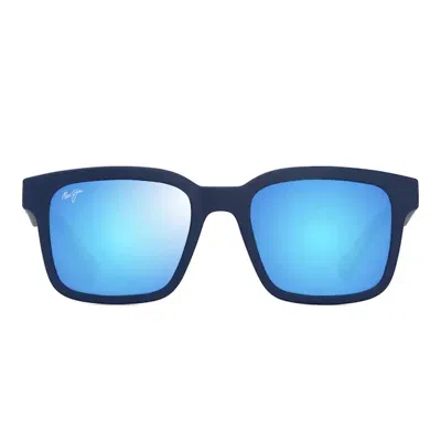Maui Jim Sunglasses Opiopio Af Mj0659 Sa 003 Matte Blue/blue Hawaii Unisex Polarized