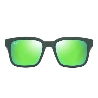Maui Jim Sunglasses Opiopio Af Mj0659 Sa 004 Matte Green/maui Green Unisex Polarized