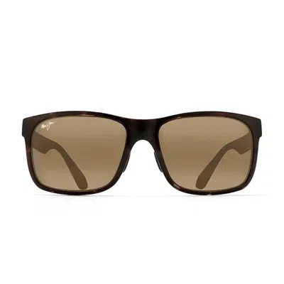 Maui Jim Sunglasses Red Sands H432 11 T Brown/brown Unisex Polarized In Black