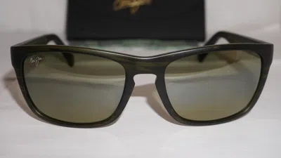 Pre-owned Maui Jim Sunglasses South Swell Stg-bg Wooden Green Mj755-15m 58 18 135 In Green Polarized