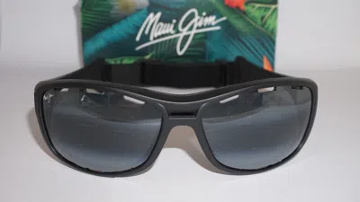 Pre-owned Maui Jim Sunglasses Waterman Pc-bg Black Black Polar Mj410-2m 63.5 17 125 In Black Polarized