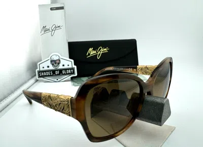 Pre-owned Maui Jim Swaying Palms Mj 530-93 Brown Pearl Gold Bronze Polarized Sunglasses In Hcl Bronze Polarized