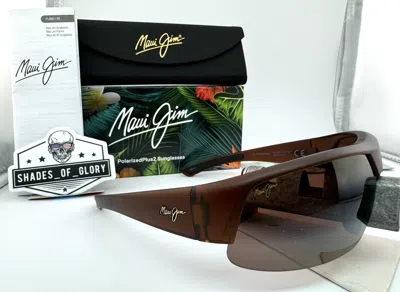 Pre-owned Maui Jim Switchbacks Mj 523-26m Matte Rootbeer Hcl Bronze Polarized Sunglasses