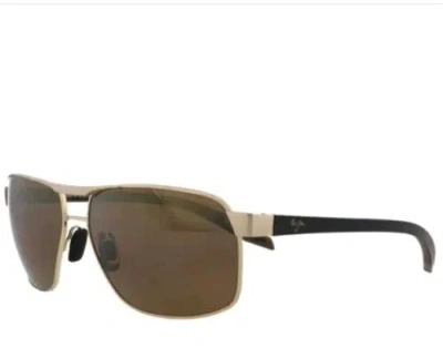 Pre-owned Maui Jim The Bird Polarized Sunglasses 835-16 Hcl Bronze Monel Metal Men In Gray