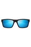 Maui Jim The Flats 57mm Polarizedplus2® Rectangular Sunglasses In Black/blue Hawaii
