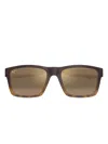Maui Jim The Flats Tortoiseshell Square Sunglasses In Brown
