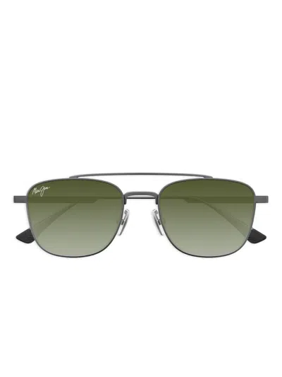 Maui Jim Eckige Sonnenbrille Aus Titan In Green
