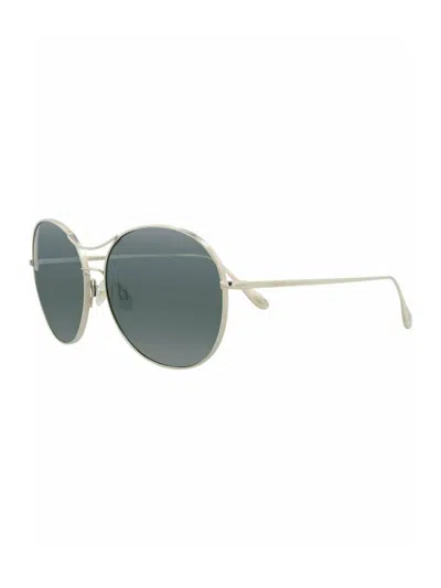Maui Jim Titanium Round/oval Womens Sunglasses In Silver