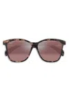 Maui Jim Tortoiseshell-effect Sunglasses In Black