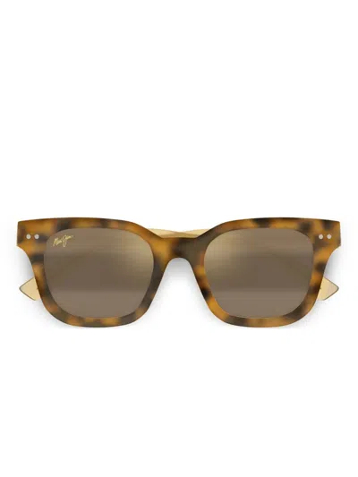 Maui Jim Tortoiseshell Square Sunglasses In Neutral