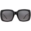 Maui Jim Two Steps Neutral Grey Square Ladies Sunglasses Gs863-02 55 In Black