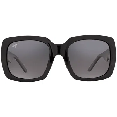 MAUI JIM TWO STEPS NEUTRAL GREY SQUARE LADIES SUNGLASSES GS863-02 55