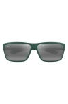 Maui Jim Uila 62mm Oversize Polarizedplus2® Wrap Sunglasses In Matte Dark Military Green