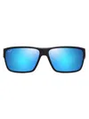 Maui Jim Uila Rectangular Wrap Sunglasses, 62mm In Black