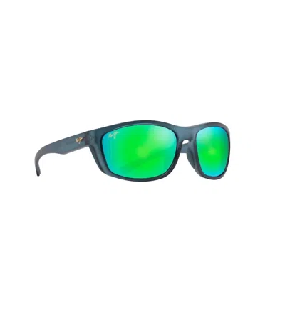 Maui Jim Unisex - Nuu Landing Sunglasses In Matte Teal/mauigreen In Multi