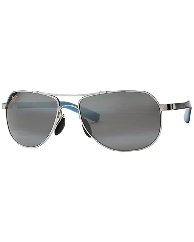 Maui Jim Unisex 57mm Polarized Sunglasses In Metallic