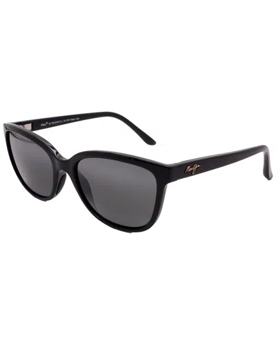 Maui Jim Unisex 758 54mm Polarized Sunglasses In Black