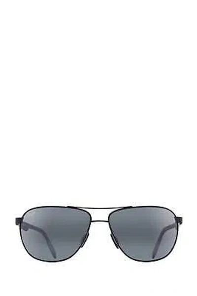 Pre-owned Maui Jim Unisex Castles Polarized Aviator Sunglasses For Women - Size One Size In Black