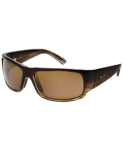 Maui Jim Unisex H266 64mm Polarized Sunglasses In Brown