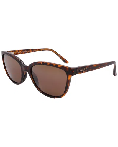 Maui Jim Unisex Hs723 57mm Polarized Sunglasses In Brown