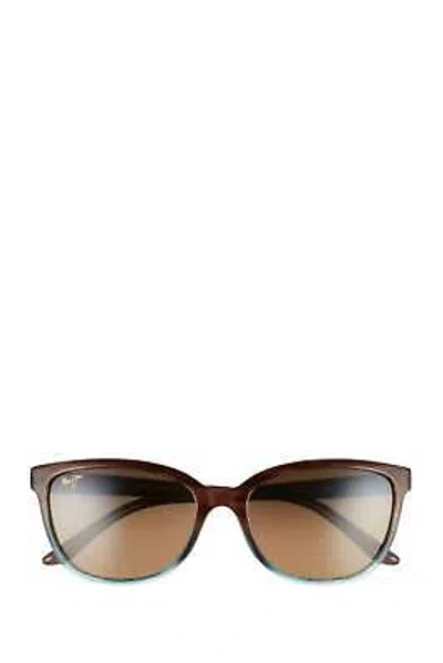 Pre-owned Maui Jim Unisex Honi Cat Eye Sunglasses In Sunstone/blue/hcl Bronze - Size One In Brown
