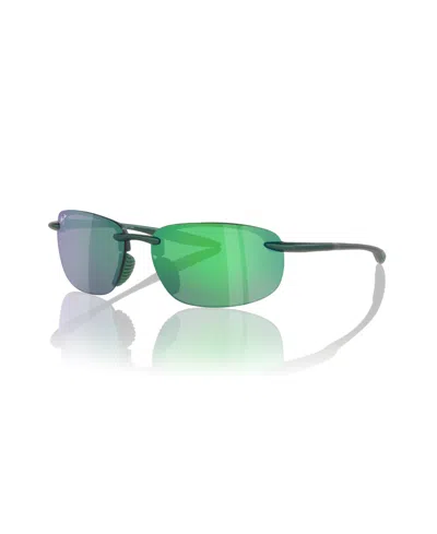 Maui Jim Unisex Hookipa Ultra Polarized Sunglasses, Mj000794 In Green Matte