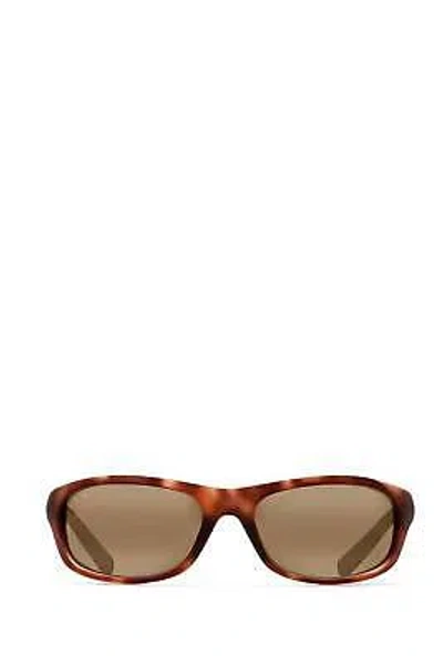 Pre-owned Maui Jim Unisex Kipahulu Wrap Sunglasses In Marlin Hcl Bronze - Size One Size In Brown