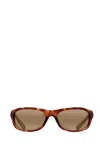 Maui Jim Unisex Kipahulu Wrap Sunglasses In Marlin Hcl Bronze In Multi