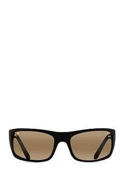 Pre-owned Maui Jim Unisex's Peahi Sunglasses In Matte Black - Size One Size