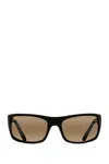 Maui Jim Unisex's Peahi Sunglasses In Matte Black In Black
