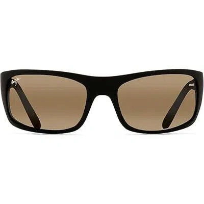 Pre-owned Maui Jim Unisex Polarized Wrap Sunglasses, Large In Black