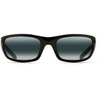 Pre-owned Maui Jim Unisex Stingray Polarized Wrap Sunglasses - Small In Black